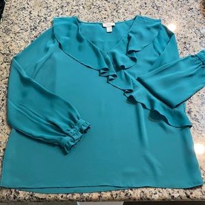 Turquoise LOFT Blouse